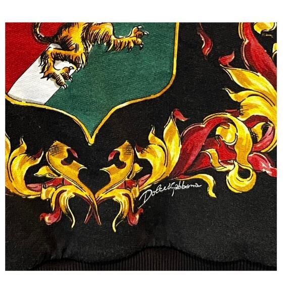 DOLCE & GABBANA Heraldic Print Sweatshirt In Multi Size IT 46/ Small - Picture 5 of 9